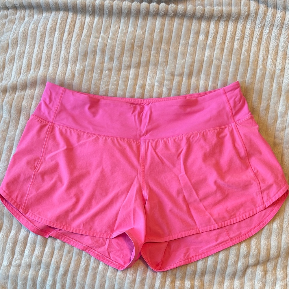Women's Lululemon Speed Up Short 4” - Highlighter Pink